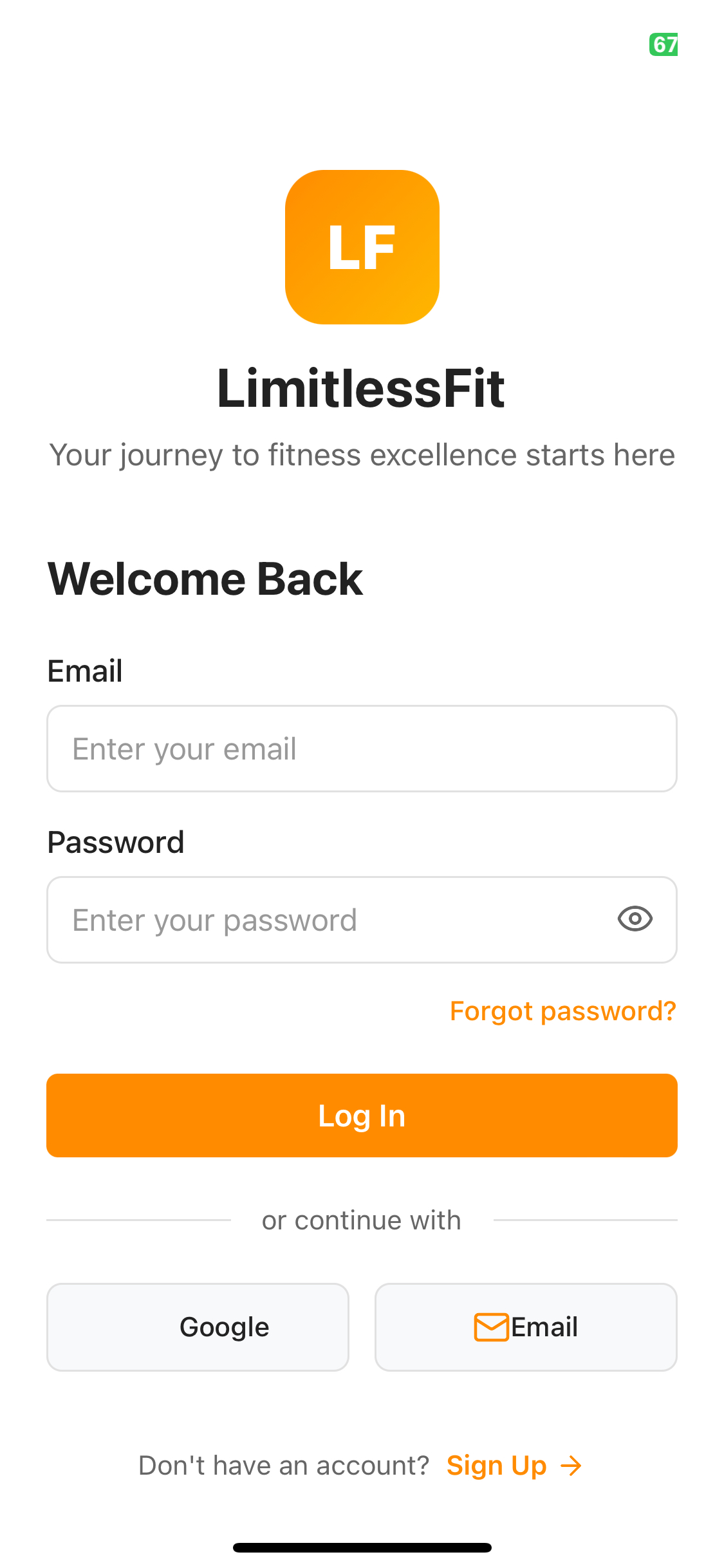 Limitless Gym | Class Booking Mobile App - Image 1