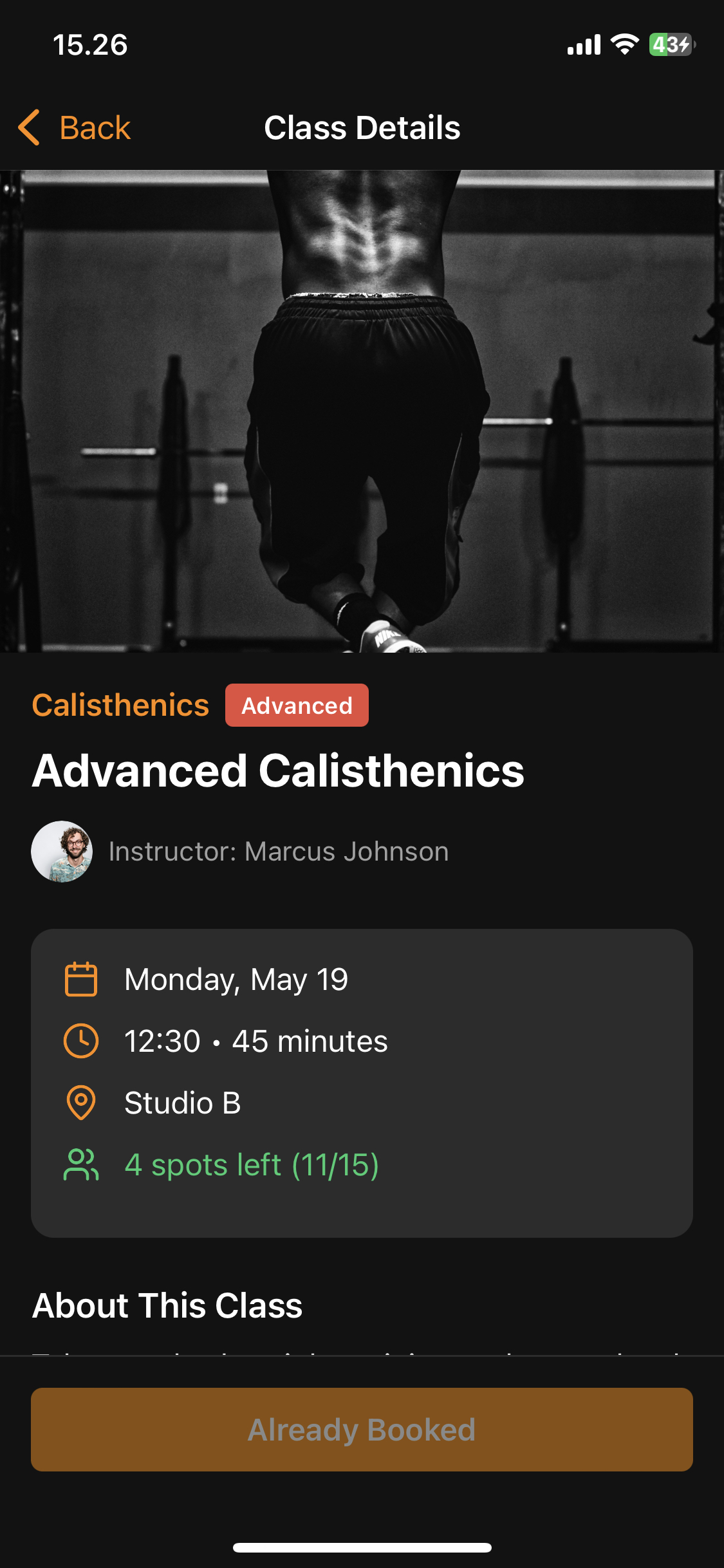 Limitless Gym | Class Booking Mobile App - Image 3