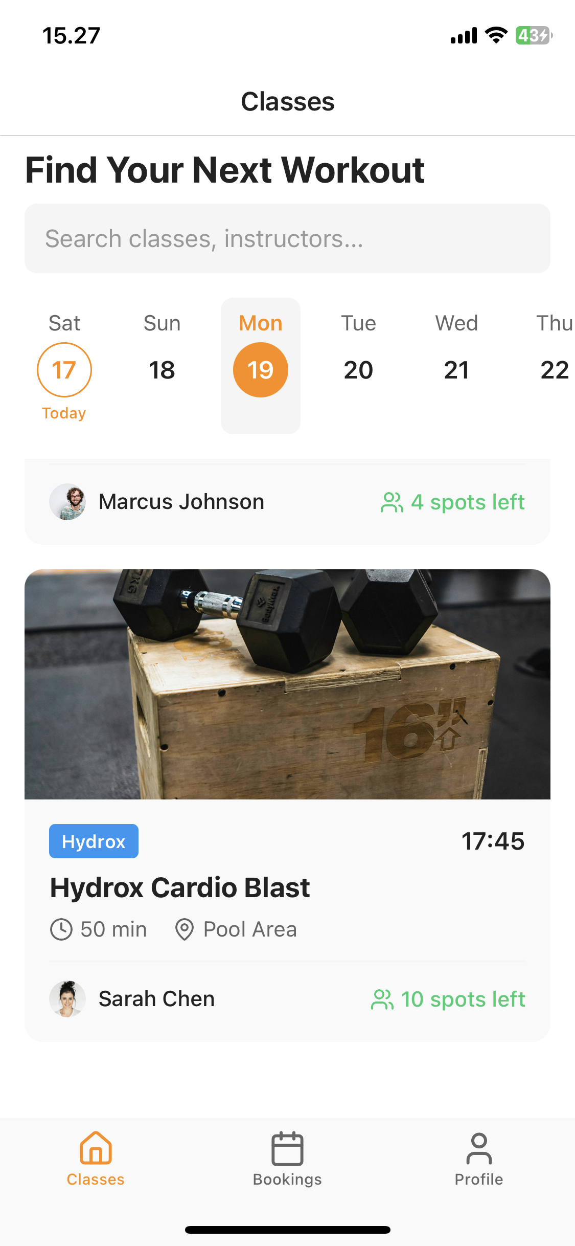 Limitless Gym | Class Booking Mobile App - Image 7