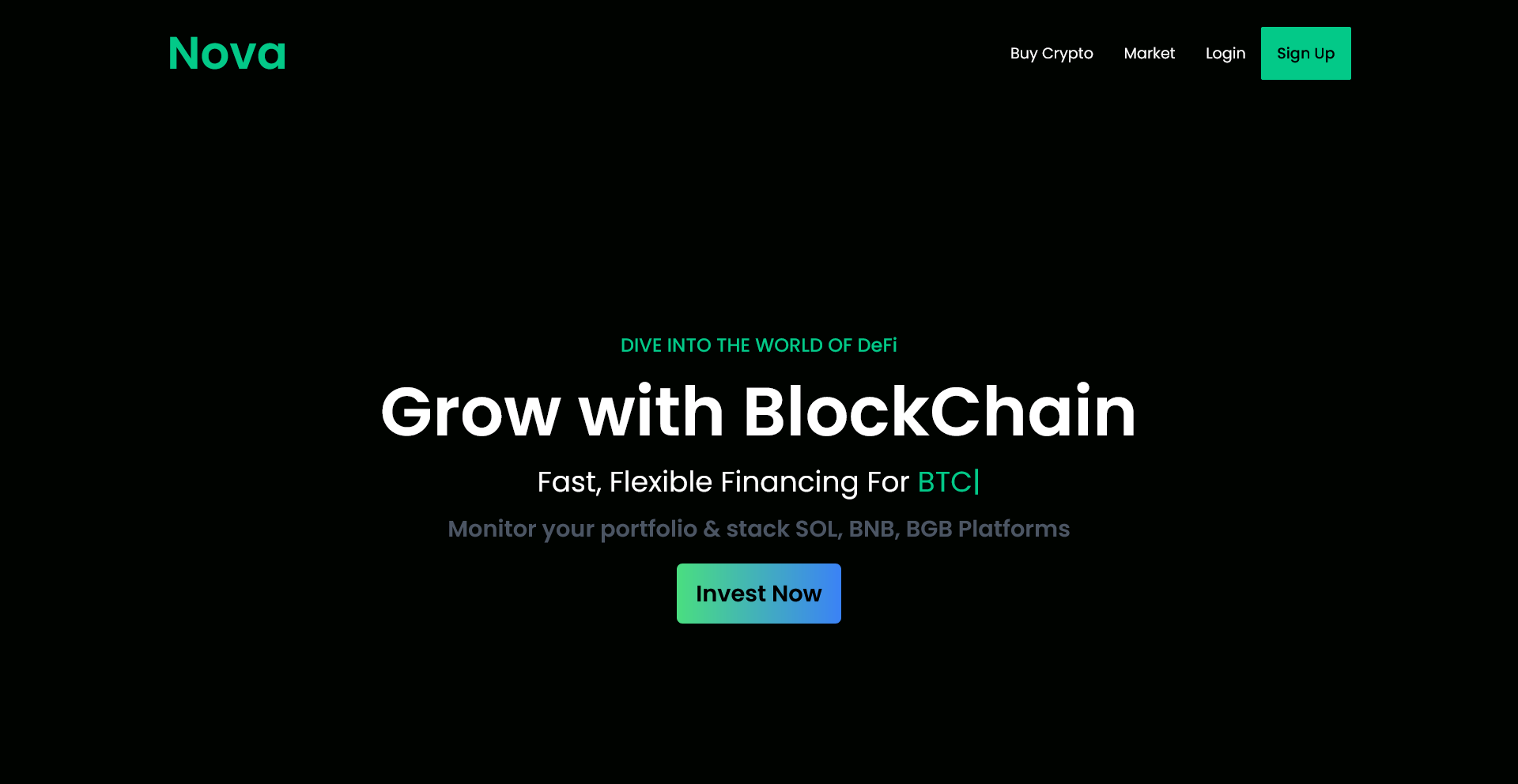 Nova | Crypto Landing Page - Image 1