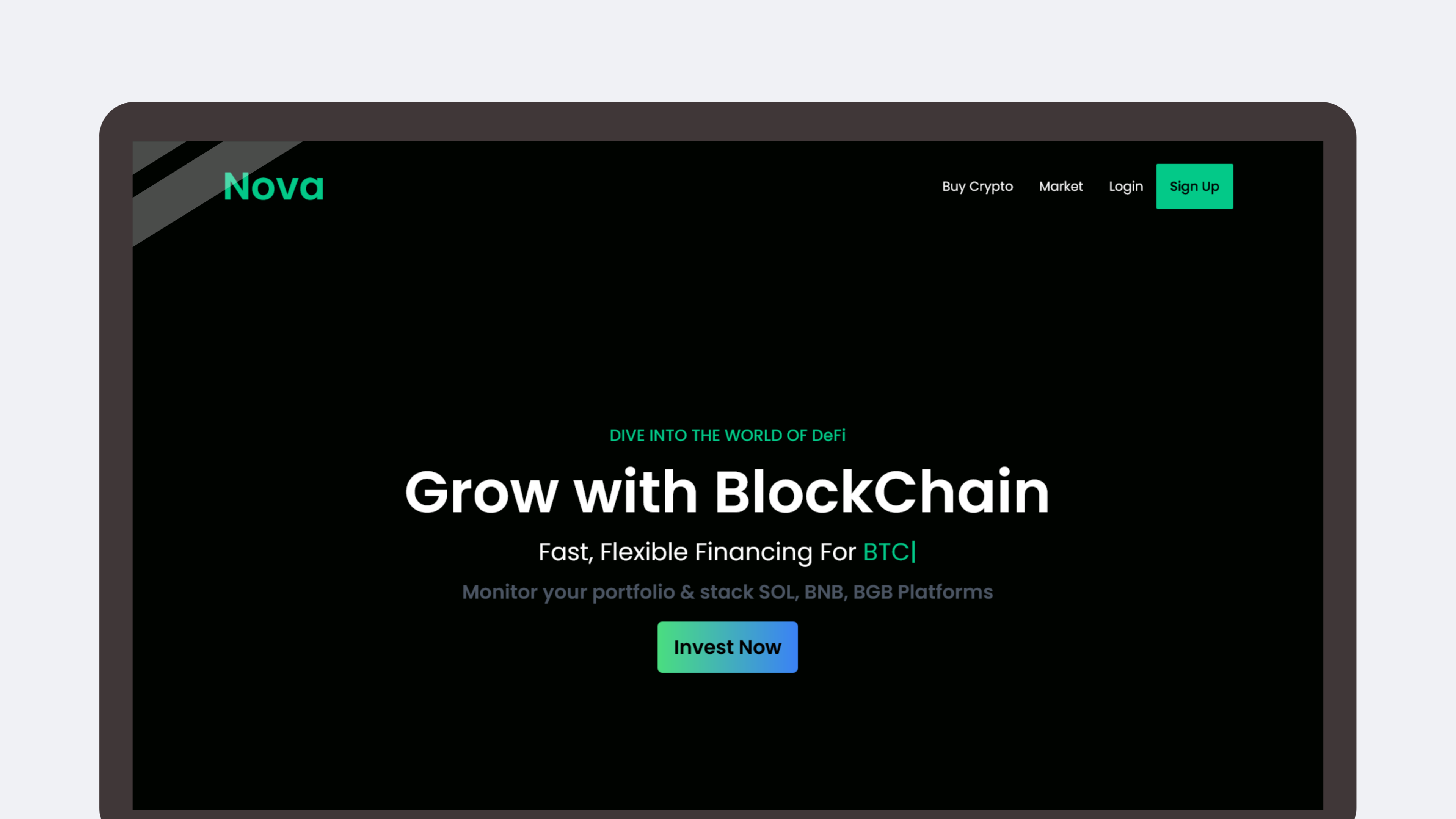 Nova | Crypto Landing Page