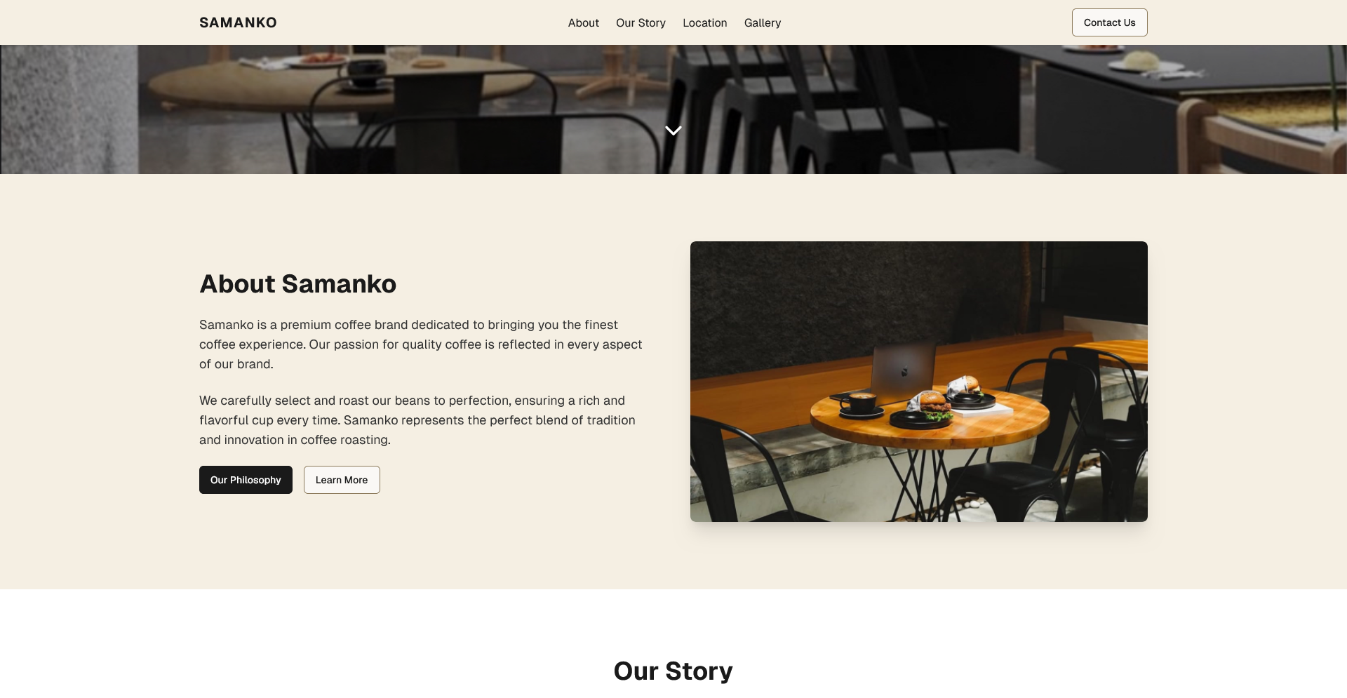Samanko | Coffee Shop Landing Page - Image 2