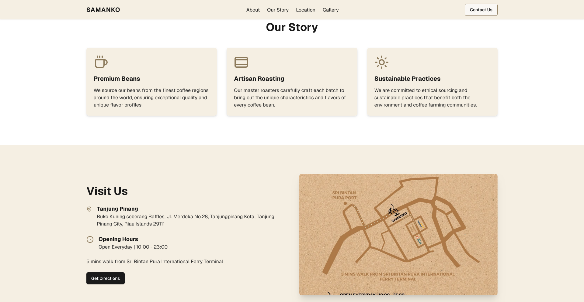 Samanko | Coffee Shop Landing Page - Image 3